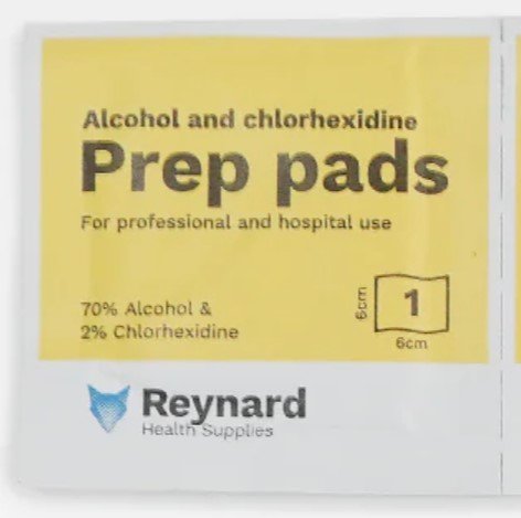 Alcohol and Chlorhexidine Prep Pads (20 pack)