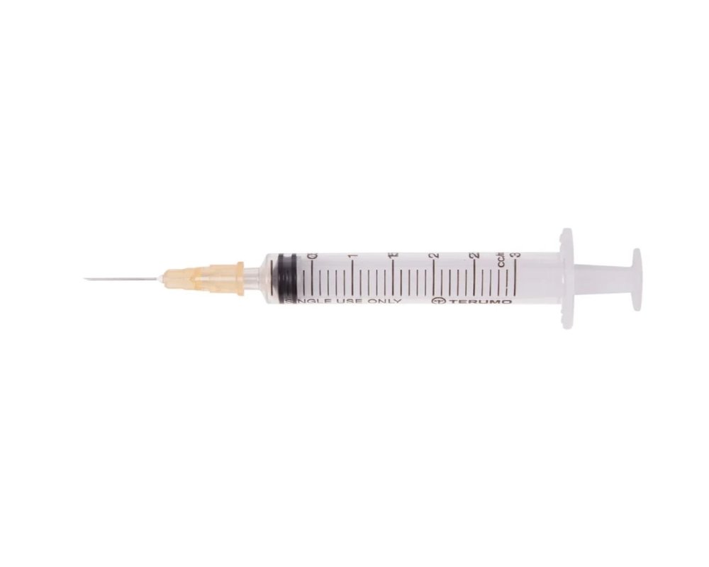 Terumo 3ml Syringe With Needle Luer Lock 25G x 16mm